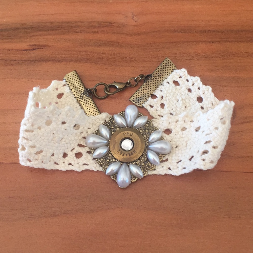 Lace and bullet bracelet